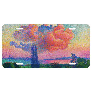 Vintage The Pink Cloud (1896) painting License Plate