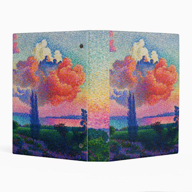 Vintage The Pink Cloud (1896) painting Mini Binder (Background)