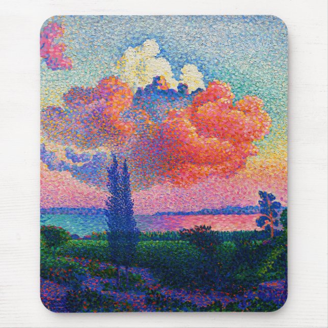 Vintage The Pink Cloud (1896) painting Mouse Pad (Front)