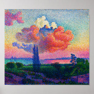 Vintage The Pink Cloud (1896) painting Poster