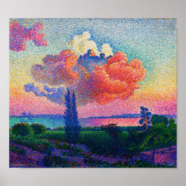 Vintage The Pink Cloud (1896) painting Poster (Front)