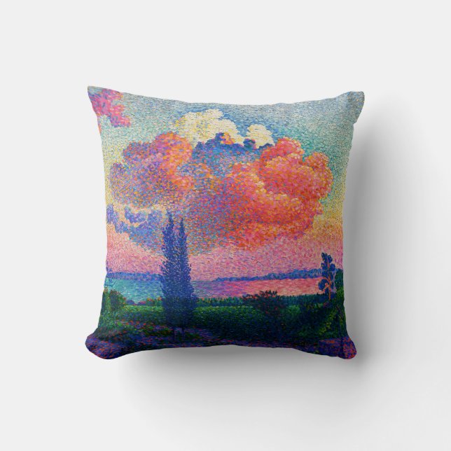 Vintage The Pink Cloud (1896) painting Throw Pillow (Front)