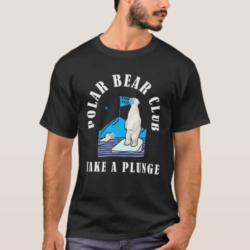 Vintage The Polar Bear Plunge Club With Facemask T_Shirt