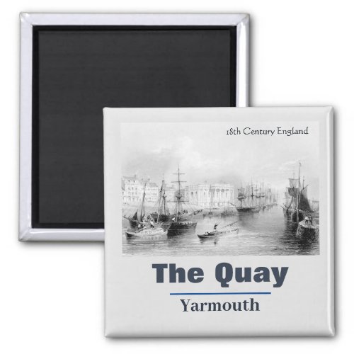 Vintage The Quay Yarmouth Norfolk England  Magnet