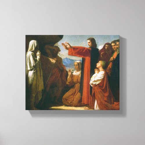 Vintage The Raising of Lazarus Canvas Print