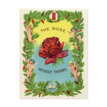 Vintage The Rose Without Thorns Cherubs
