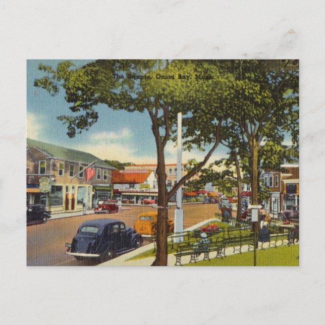 Vintage, The Square, Onset Bay, Maine Postcard (Front)