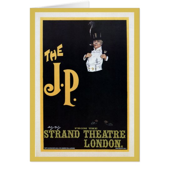 Vintage The Strand London The J.P. theatre play ad Card