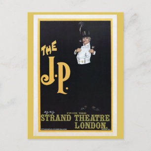 Vintage The Strand London The J.P. theatre play ad Postcard