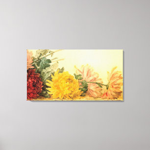 Vintage ‘The Study of Chrysanthemums’ Canvas Print