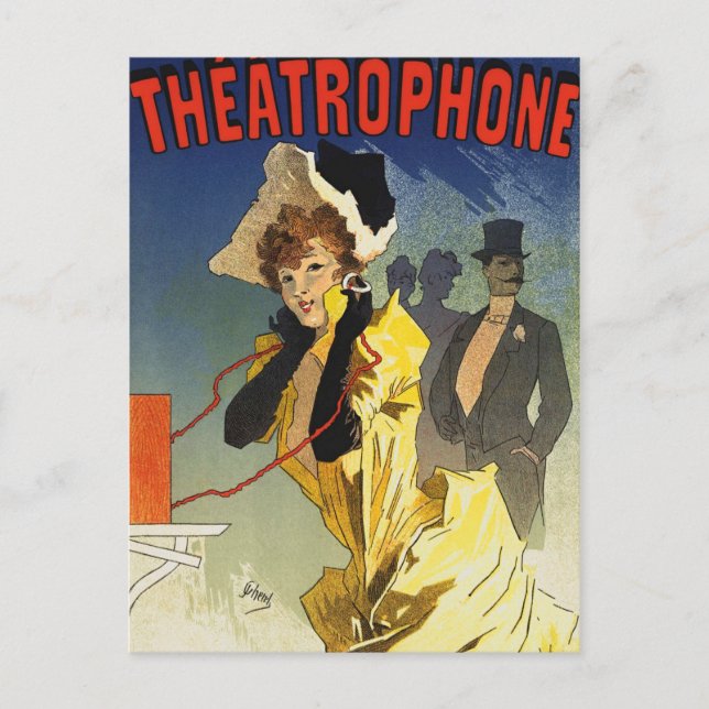 Vintage Theater Advertising Poster Art Painting Postcard (Front)