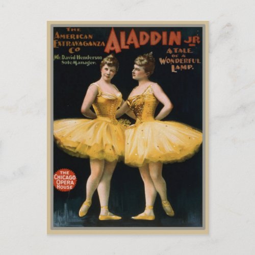 Vintage Theater Poster Postcard