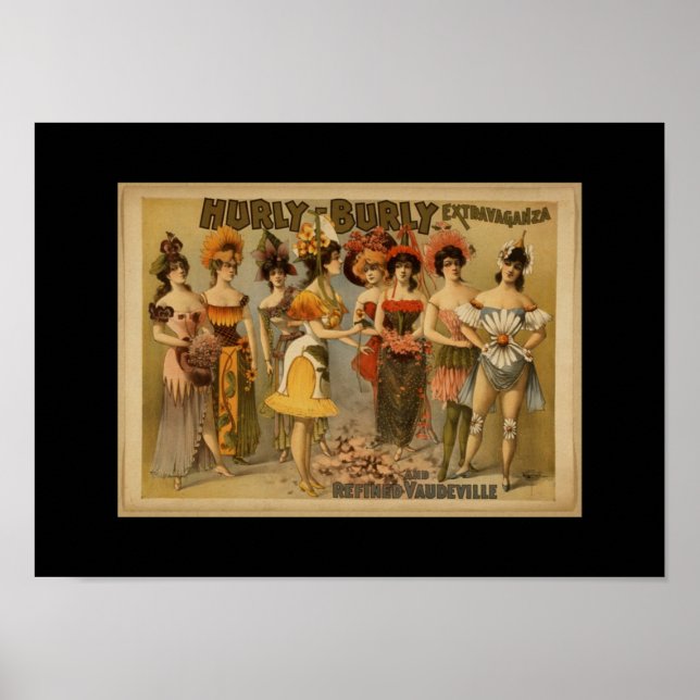 Vintage Theater Posters Hurly-Burly Vaudevillie (Front)