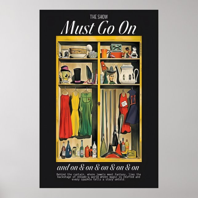 Vintage Theater Wardrobe Art Print Backstage (Front)