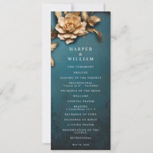 Vintage theater wedding program