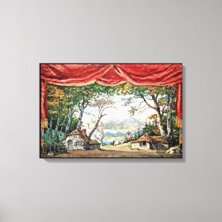 VINTAGE THEATRE BACKDROP BALLET GISELLE CANVAS PRINT