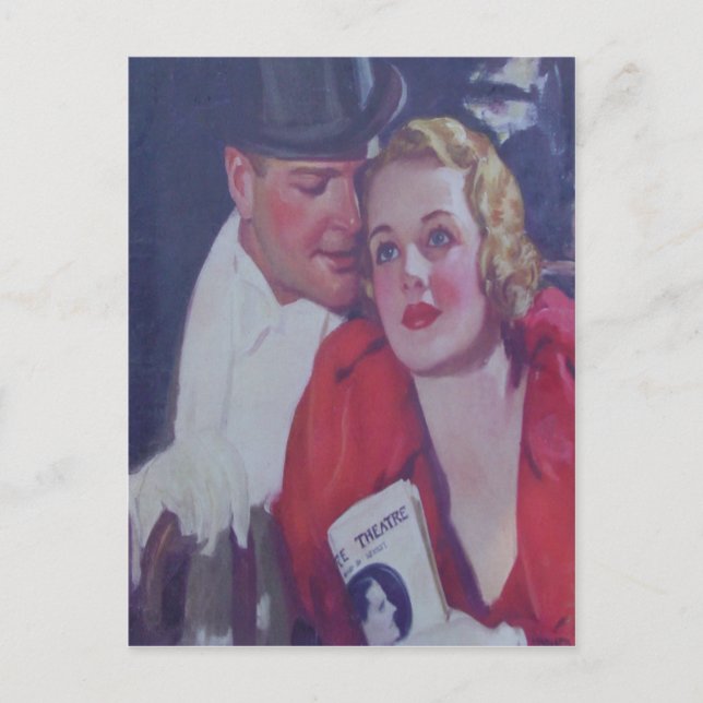Vintage Theatre Date Postcard (Front)