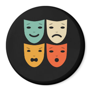 Vintage Theatre Masks Theater Actress Drama Actor Magnet