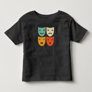 Vintage Theatre Masks Theater Actress Drama Actor Toddler T-shirt