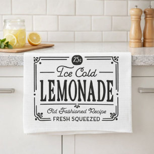 Vintage Themed Fresh Lemon Kitchen Towel