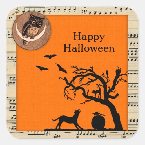 Vintage Themed Halloween Stickers