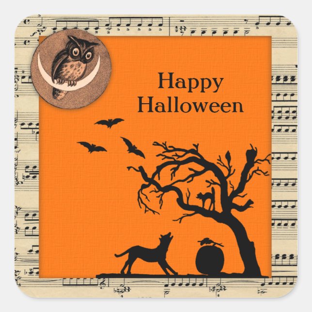 Vintage Themed Halloween Stickers (Front)
