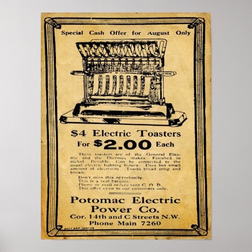 Vintage Thermax Electric Toaster Print
