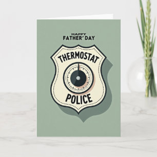 Vintage Thermostat Police Father Card
