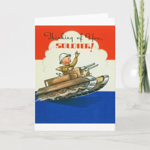 Vintage _ Thinking of You Soldier Card