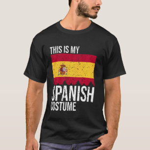 Vintage This Is My Spanish Flag Costume  For Hallo T-Shirt