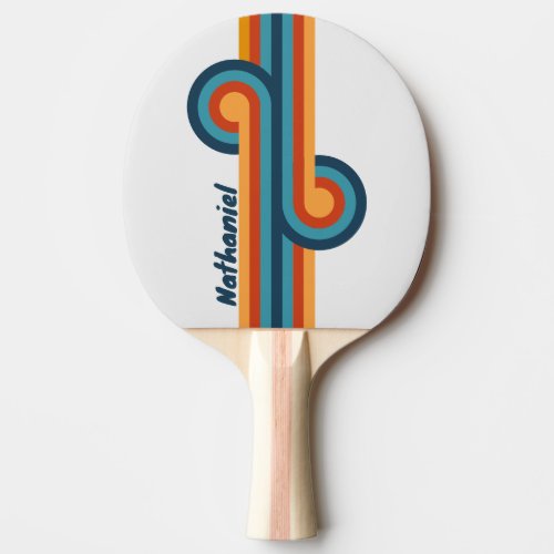 Vintage Thistle Stripe Loop with Name Ping Pong Paddle