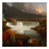 Vintage Thomas Cole Distant View of Niagara Falls