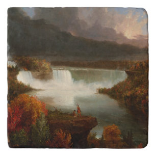 Vintage Thomas Cole Distant View of Niagara Falls Trivet