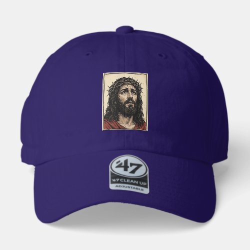 Vintage Thorn Crown Religious Portrait Vector Art_ 47 Brand Hat