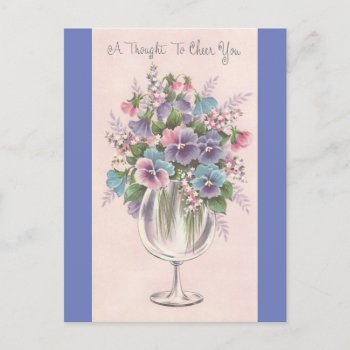 Vintage Thoughts Of Cheer Postcard by Gypsify at Zazzle