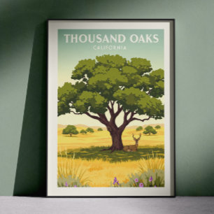 Vintage Thousand Oaks California Poster