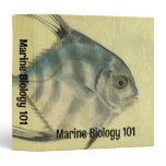 Vintage Threadfin Trevally, African Pompano Fish 3 Ring Binder
