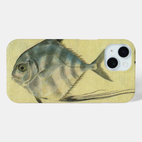 Vintage Threadfin Trevally African Pompano Fish iPhone 15 Case