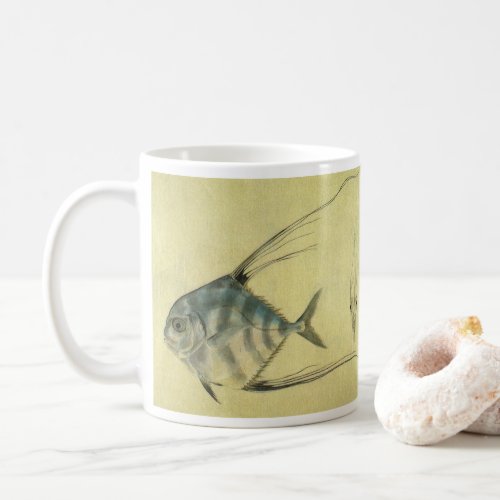 Vintage Threadfin Trevally African Pompano Fish Coffee Mug