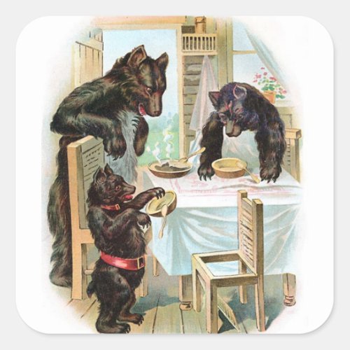 Vintage Three Bears Sticker