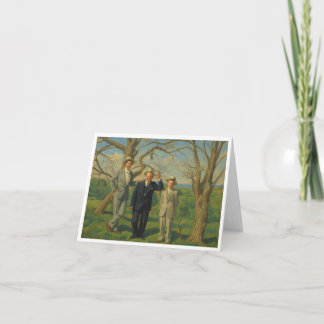 Vintage Three Gentlemen  Thank You Card