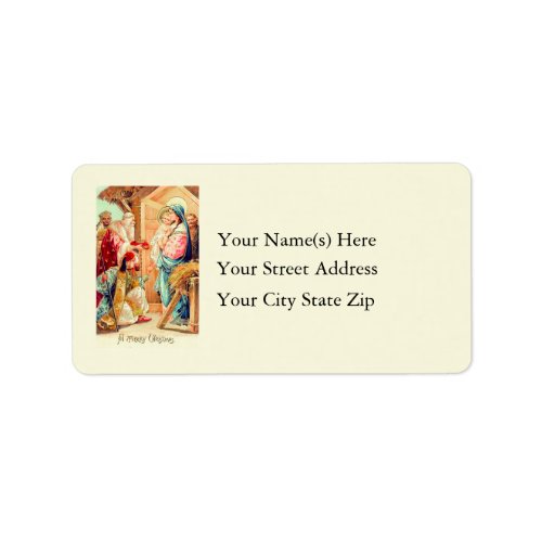 Vintage Three Kings Address Label