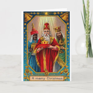 Vintage Three Kings Christmas Greeting Card
