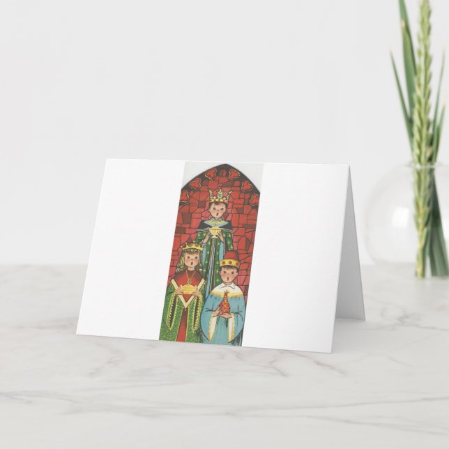 Vintage Three Wise Choir Holiday Card (Front)