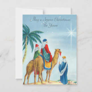 Vintage Three Wise Men Flat Card