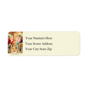 Vintage Three Wisemen Arrive Label