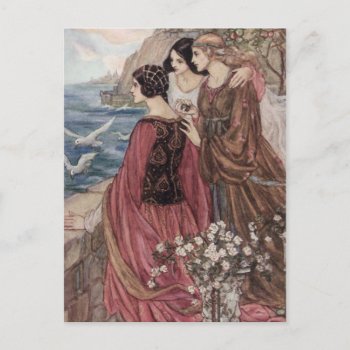 Vintage - Three Women Looking Out To Sea  Postcard by AsTimeGoesBy at Zazzle