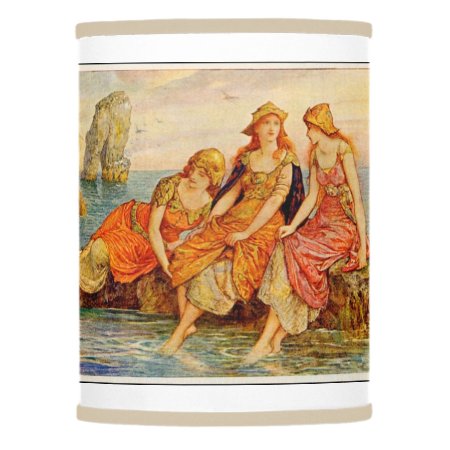 Vintage - Three Women & The Sea, Lamp Shade