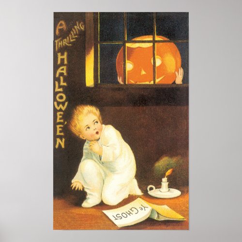 Vintage Thrilling Halloween by Ellen Clapsaddle Poster