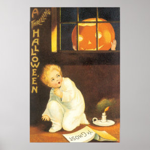 Vintage Thrilling Halloween by Ellen Clapsaddle Poster